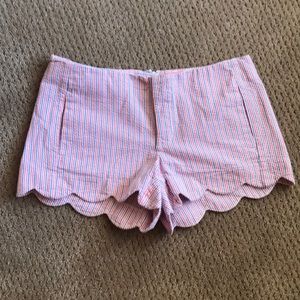 Lilly Pulitzer Scalloped Edge Striped Shorts